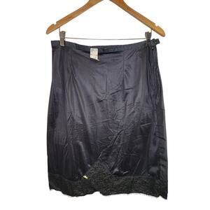 Beverly Vogue California Black Lace Half Slip NWT | 1960s–70s Nylon small med